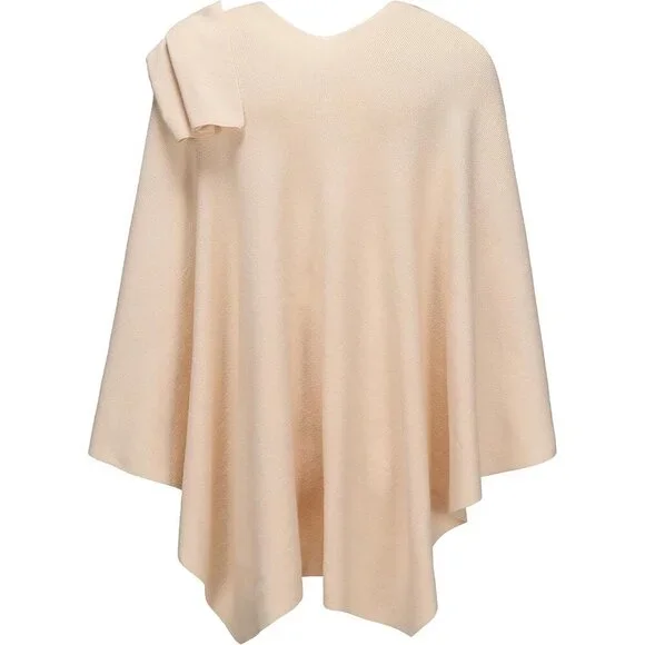 Women’s Knit Poncho Wrap Travel Scarf Ruana Cape for Fall Winter - Picture 2 of 6